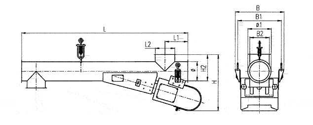 GZXG系列管式電磁振動(dòng)給料機(jī)-尺寸對照表
